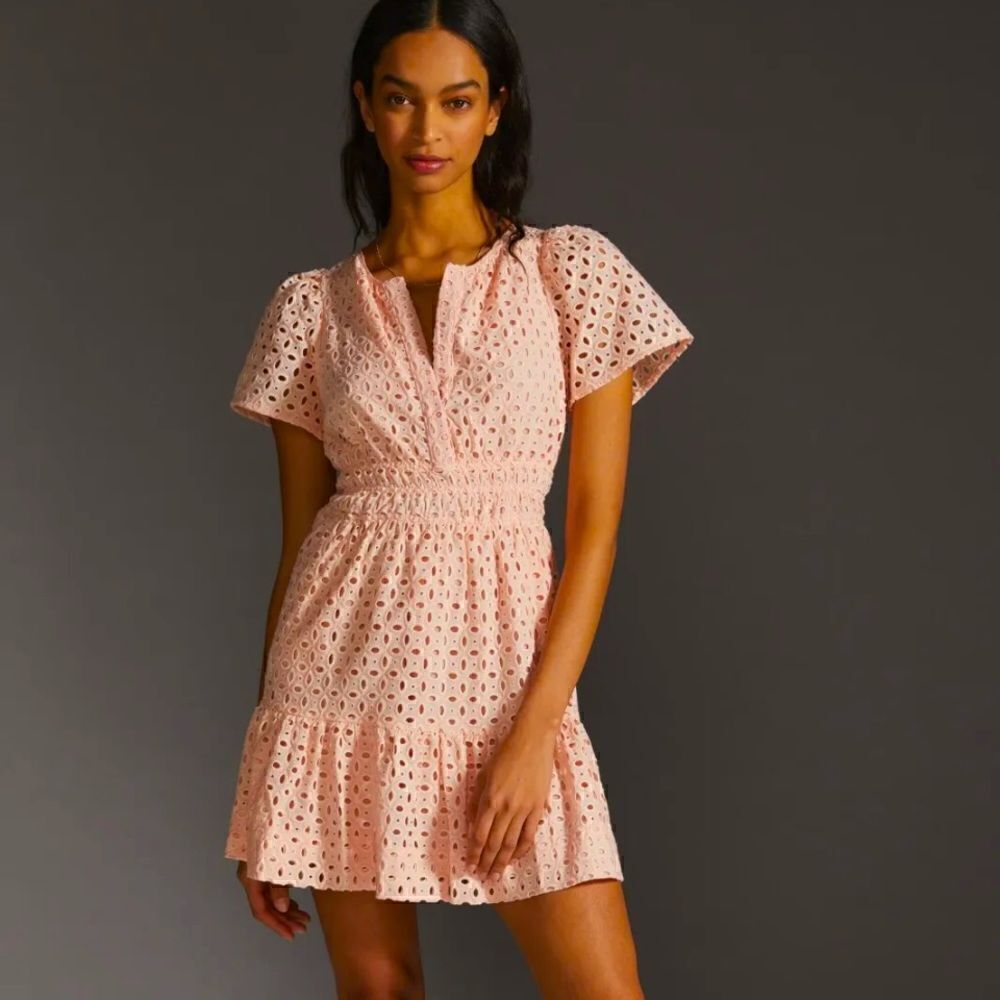 Maeve Somerset eyelet mini dress